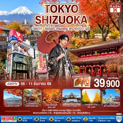 ทัวร์ญี่ปุ่น TOKYO SHIZUOKA โตเกียว ชิซุโอกะ คามาคุระ คาวากุจิโกะ ฟูจิ 6 วัน 3 คืน สายการบินไทยแอร์เอเชีย เอ็กซ์ (XJ) ทัวร์ญี่ปุ่น