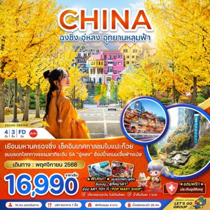 ทัวร์จีน ฉงชิ่ง อู่หลง อุทยานหลุมฟ้า | 4D3N ทัวร์จีน