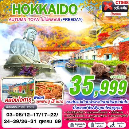 ทัวร์ญี่ปุ่น HOKKAIDO AUTUMN TOYA ใบไม้หลากสี (FREEDAY) | 6D4N ทัวร์ญี่ปุ่น