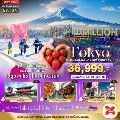 ทัวร์ญี่ปุ่น มหัศจรรย์…TOKYO FUJI SAGAMIKO ILLUMINATION WINTER 5D3N ทัวร์ญี่ปุ่น